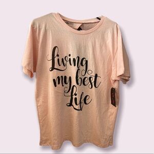 Summer “Living my best life” Short Sleeves Tshirt Large Brand New With Tag